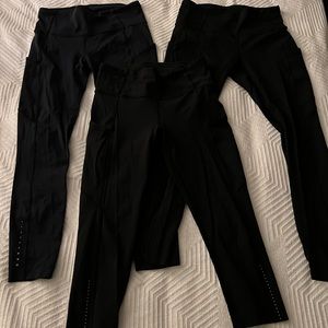 Lululemon lot of 3 leggings size 6